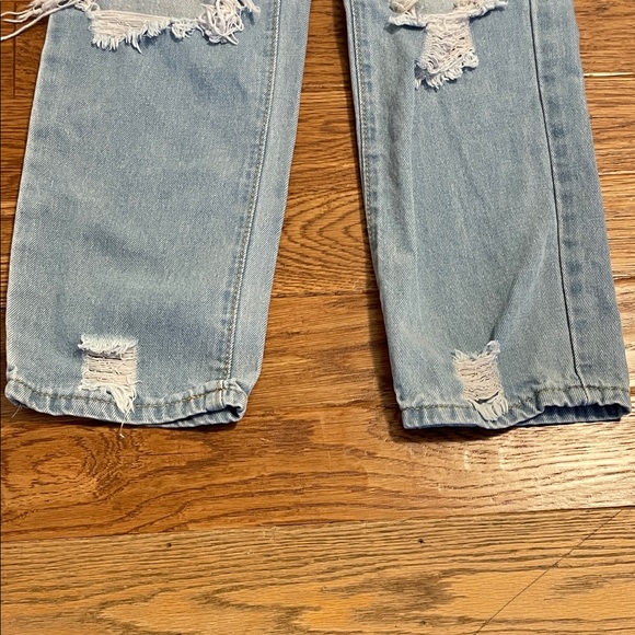 SHEIN Girls Light Blue Distressed Denim Pants - Picture 7 of 12